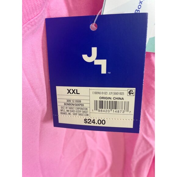 NWT JoyLab Long Sleeve T-Shirt Boxy Fit Casual Cropped Pink Size XXL - Picture 3 of 4